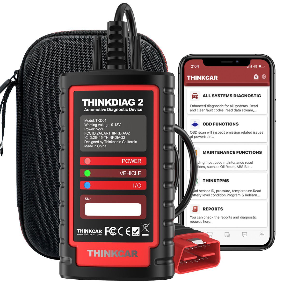 Thinkdiag 2 boitier de diagnostic Bluetooth avec codage et IMMO, photo officielle Thinkcar